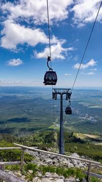Cable car in the Tatras Stock Photos
