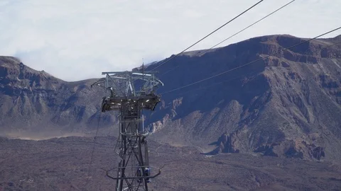 Cable car to the top of teide Stock Footage 97794904
