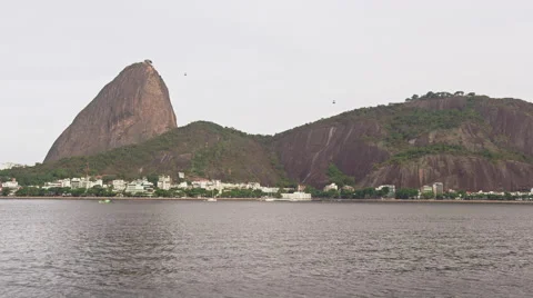 Cable Car Traffic at Sugar Loaf Mountain Stock Footage 64863099