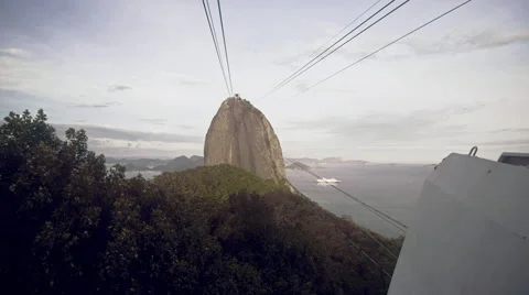 Cable Car Traffic at Sugar Loaf Mountain Stock Footage 64863188