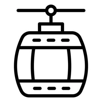 Cable Car Vector Icon Design Illustration Stock Illustration