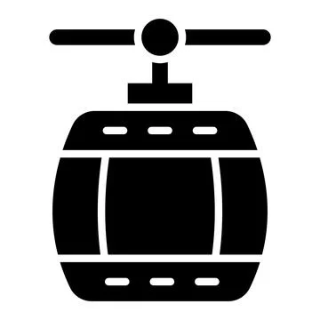 Cable Car Vector Icon Design Illustration Stock Illustration