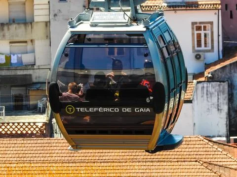 Cable car Vila Nova de Gaia Stock Photos