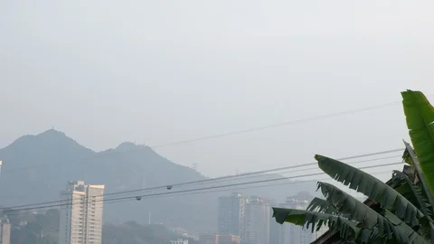 The cable of Chongqing river crossing cable car 스톡 동영상 120791646