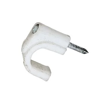 Cable Clip on White Background 스톡 사진