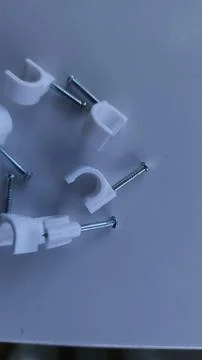 Cable clips Stock Photos