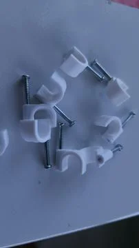 Cable clips 写真素材