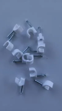 Cable clips Stock Photos