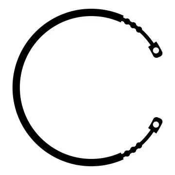 Cable for clutch car pull manual transmission rope part icon black color ve.. イラスト素材