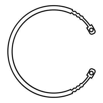 Cable for clutch car pull manual transmission rope part contour outline lin.. イラスト素材