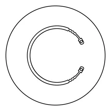Cable for clutch car pull manual transmission rope part icon in circle roun.. Stock Illustration