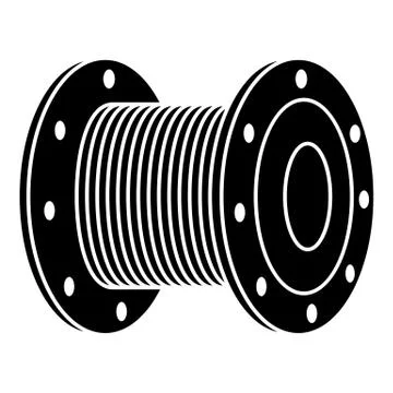 Cable coil icon, simple style Illustrazione stock