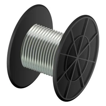Cable coil mockup, realistic style Stock Illustration