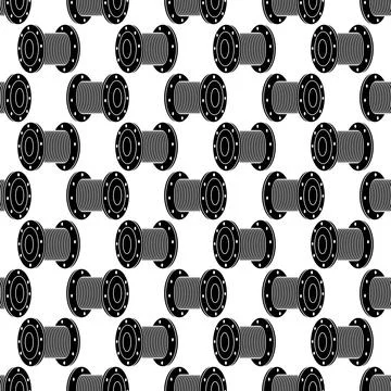 Cable coil pattern seamless vector Stock Illustration