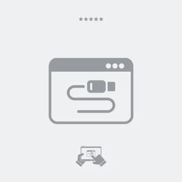 Cable computer setting Stockillustratie