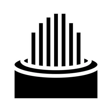 Cable with conductors icon vector glyph illustration Stock Illustration