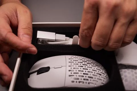 Cable to connect USB Type C devices to the USB port on your computer or laptop Fotos Stock