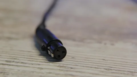 Cable for connecting audio equipment, close-up Video stock 306149856