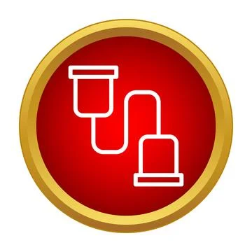 Cable connection icon showing data power transfer イラスト素材
