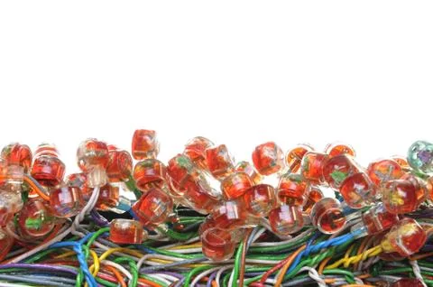 Cable connection isolated Foto stock