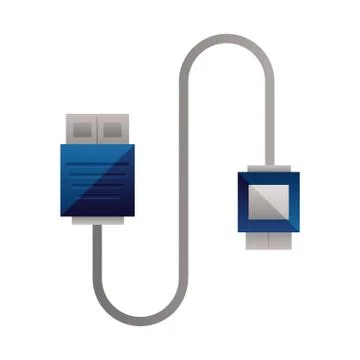 Cable connector for computer Stock Illustration