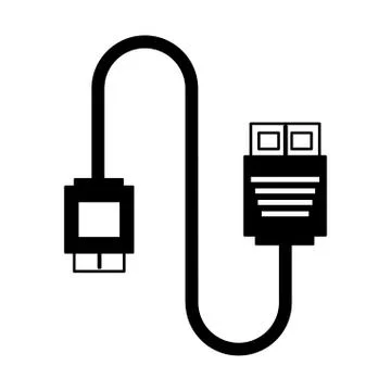 Cable connector for computer 库存插图