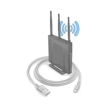 Cable Connector Illustration Stock Illustration