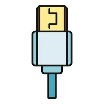 Cable connector transmitting digital audio video signals Stock Illustration