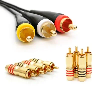 Cable with connectors Stock Photos