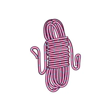 Cable cord rope cartoon vector illustration Stock Illustration