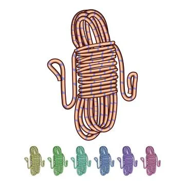 Cable cord rope cartoon vector graphic イラスト素材