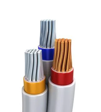 Cable cross-section isolated on white bacground Stock Illustration