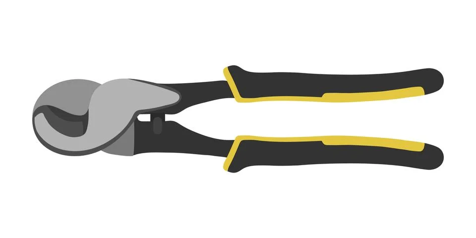 Cable cutter tool vector flat illustration Stock Illustration