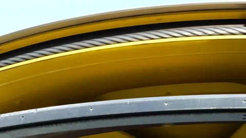 Cable detail of ropeway Stock Footage 220607482