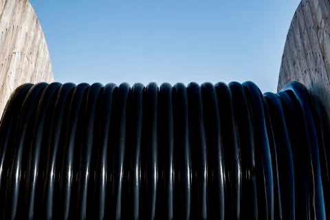 A cable drum Stock Photos
