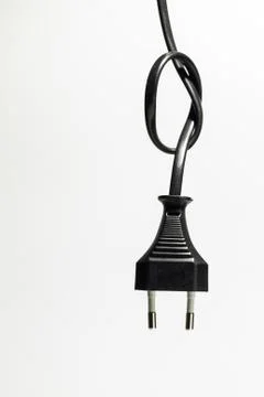 Cable with electric plug Stock Photos