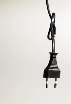 Cable with electric plug Foto stock
