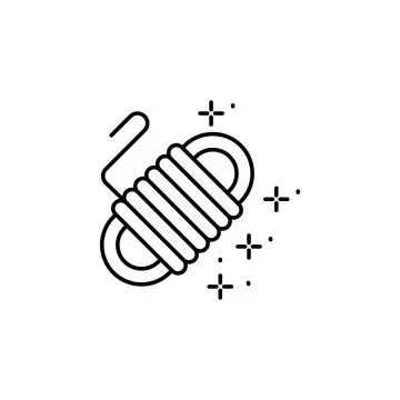 Cable equipment icon. Simple line, outline vector of mountaineering icons for ui Stock Illustration