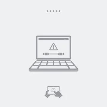 Cable error notice icon イラスト素材