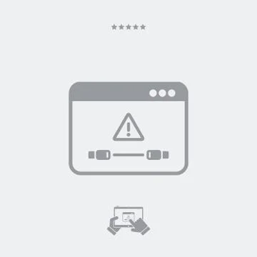 Cable error notice icon Illustrazione stock