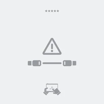 Cable error notice icon イラスト素材