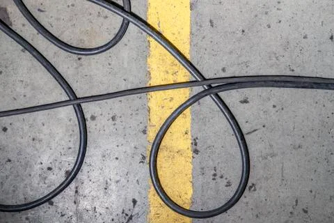 Cable on the floor 스톡 사진