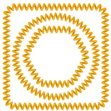 Cable Frames Yellow Cable Frames Isolated on White Background Copyright: x... Stock Photos