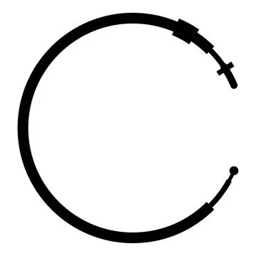 Cable for gas clutch car pull manual transmission rope part icon black colo.. 스톡 일러스트