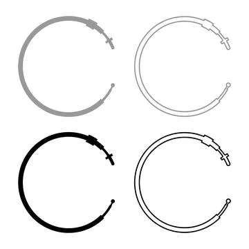 Cable for gas clutch car pull manual transmission rope part set icon grey b.. Stock Illustration