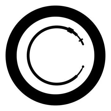 Cable for gas clutch car pull manual transmission rope part icon in circle .. Illustrazione stock