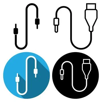 Cable icon vector Stock Illustration