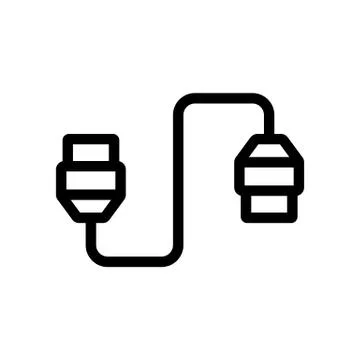 Cable internet icon vector. Isolated contour symbol illustration Stock Illustration