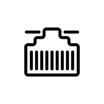 Cable internet icon vector. Isolated contour symbol illustration Illustrazione stock