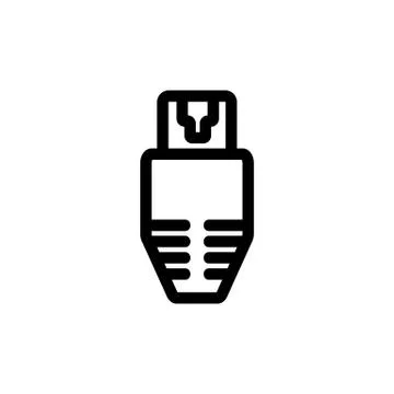 Cable internet icon vector. Isolated contour symbol illustration Stock Illustration